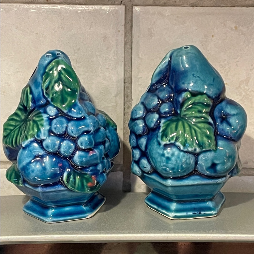 1960s Inarco Blue Mood Ceramic Fruit Shakers